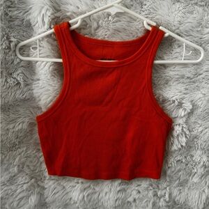 Wild fable orange Ribbed Crop Top small